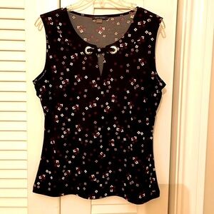 Tommy Hilfiger sleeveless v-neck top.  Size L